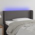 Cabecero con LED cuero sintético gris 103x16x78/88