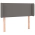 Cabecero con LED cuero sintético gris 103x16x78/88