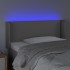 Cabecero con LED cuero sintético gris 103x16x78/88