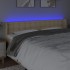 Cabecero con LED de tela crema 183x16x78/88