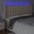 Cabecero con LED cuero sintético capuchino