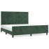 Estructura cama con cabecero terciopelo verde oscuro 180x200