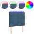 Cabecero con luces LED terciopelo azul oscuro 90x5x118/128