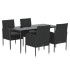 Set de muebles jardín 5 pzas con cojines ratán sintético