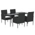 Set de muebles jardín 5 pzas con cojines ratán sintético