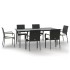 Set de comedor de jardín 7 pzas y cojines ratán sintético