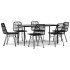 Juego de comedor de jardín 7 piezas ratán sintético