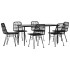 Juego de comedor de jardín 7 piezas ratán sintético