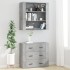 Aparador alto madera contrachapada gris