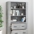 Aparador alto madera contrachapada gris