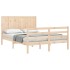 Estructura de cama de matrimonio con cabecero madera