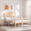 Cama de matrimonio personas mayores con cabecero madera maciza