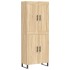 Aparador alto madera contrachapada color roble 69,5x34x180