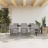 Juego de comedor jardín 9 pzas ratán sintético acero gris