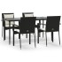Set de muebles jardín 5 pzas con cojines ratán sintético