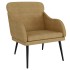 Sillón de terciopelo marrón 63x76x80