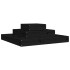 Jardinera de madera maciza de pino negro 80x80x27