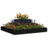 Jardinera de madera maciza de pino negro 80x80x27