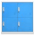Armario taquilla de acero gris claro y azul 90x45x92,5