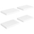 Estantes flotantes de pared 4 uds MDF blanco 40x23x3,8