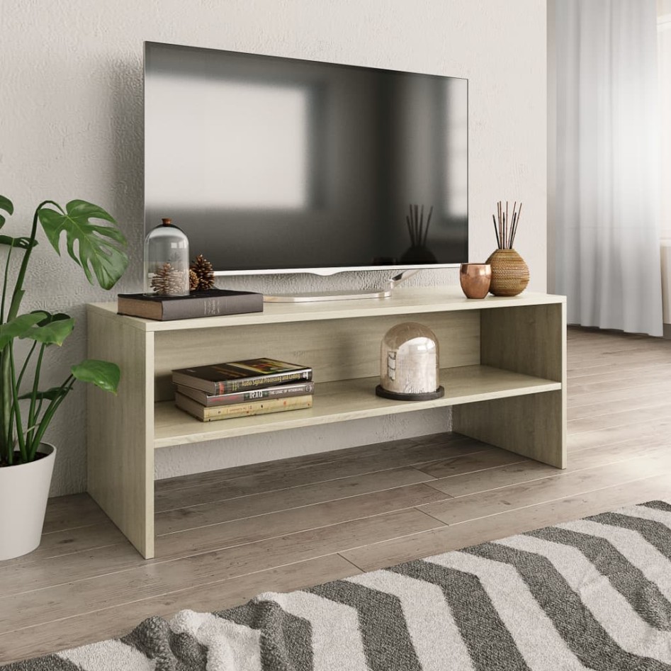 Mueble de TV madera contrachapada color roble