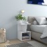 Mesitas de noche 2 uds madera contrachapada blanco 35x35x55