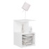 Mesitas de noche 2 uds madera contrachapada blanco 35x35x55