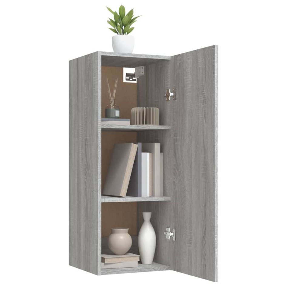 Armario de pared madera contrachapada gris Sonoma 34,5x34x90