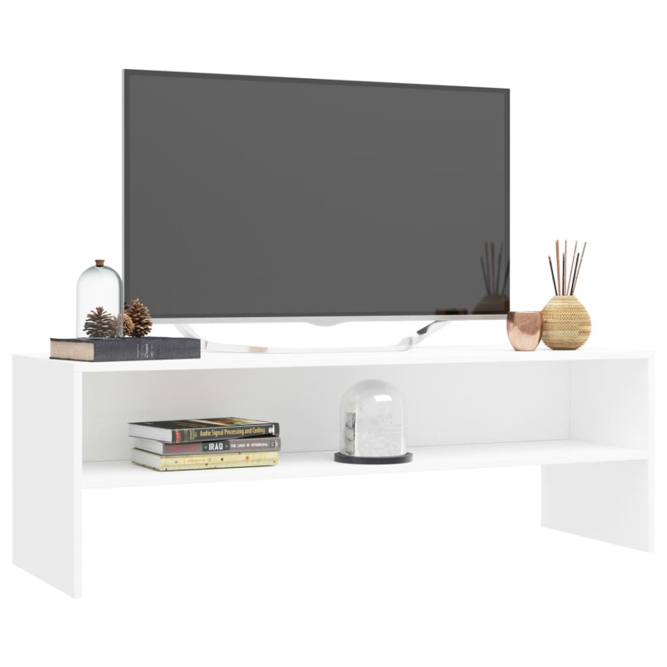 Mueble para TV madera contrachapada blanco 120x40x40