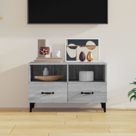Mueble para TV madera contrachapada gris Sonoma 80x30x30