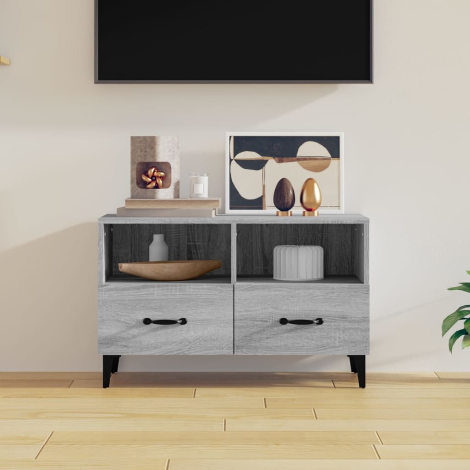 Mueble para TV madera contrachapada gris Sonoma 80x30x30