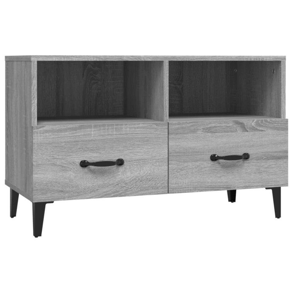 Mueble para TV madera contrachapada gris Sonoma 80x30x30