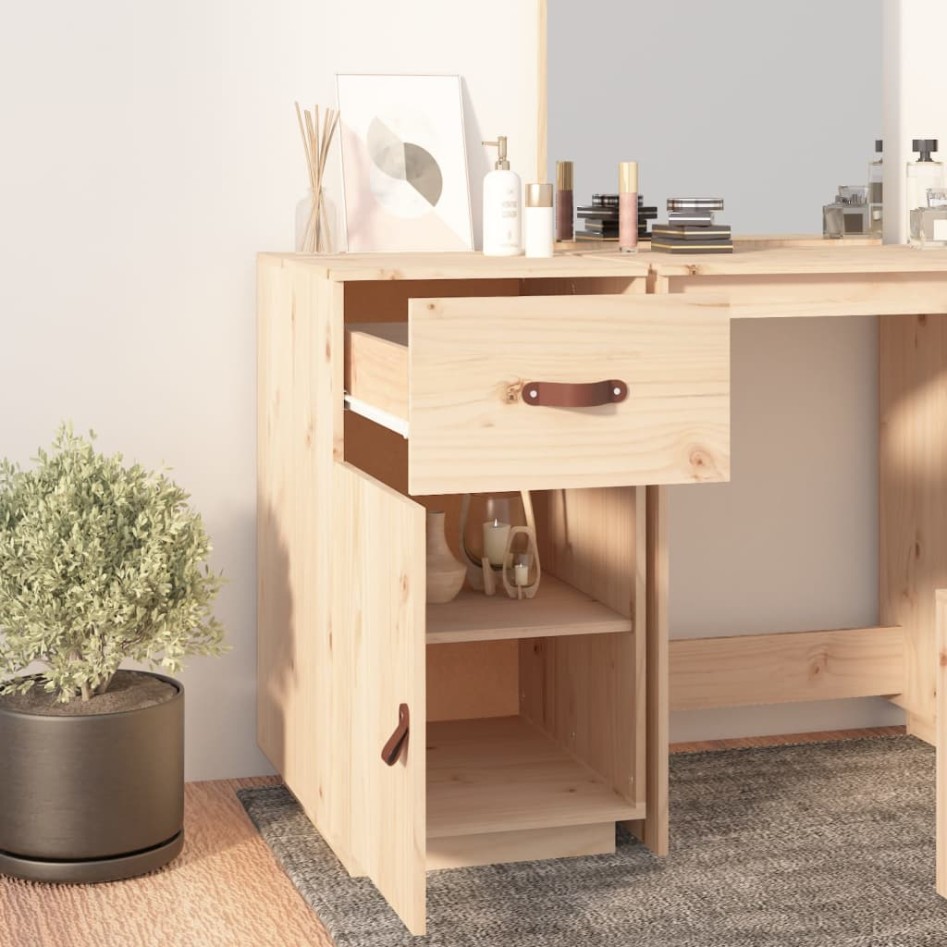 Armario de escritorio madera maciza de pino 40x50x75