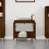 Armario de lavabo madera contrachapada roble marrón 58x33x60