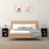Mesitas de noche 2 uds madera maciza de pino negro 40x35x55