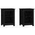 Mesitas de noche 2 uds madera maciza de pino negro 40x35x55