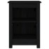 Mesitas de noche 2 uds madera maciza de pino negro 40x35x55
