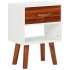 Mesita de noche de madera maciza de acacia 40x30x57