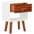 Mesita de noche de madera maciza de acacia 40x30x57