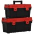 Set de cajas de herramientas 2 pzas polipropileno negro y