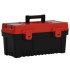Set de cajas de herramientas 2 pzas polipropileno negro y