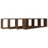 Estante cúbico de pared 4 uds madera roble ahumado