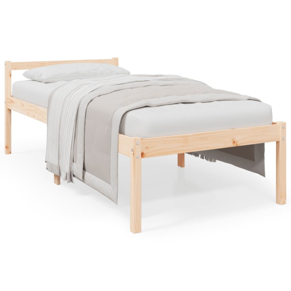 Cama para personas mayores madera maciza de pino 90x200
