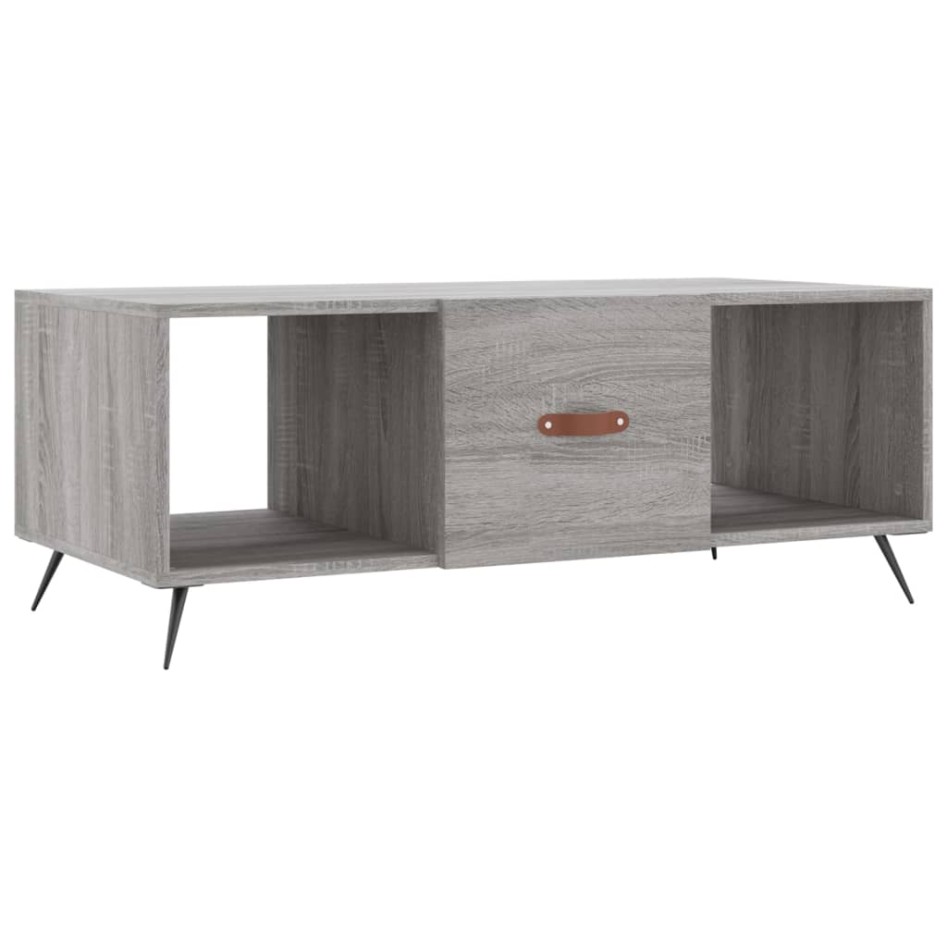 Mesa de centro madera contrachapada gris Sonoma 102x50x40