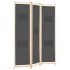 Biombo divisor de 3 paneles de tela gris 120x170x4