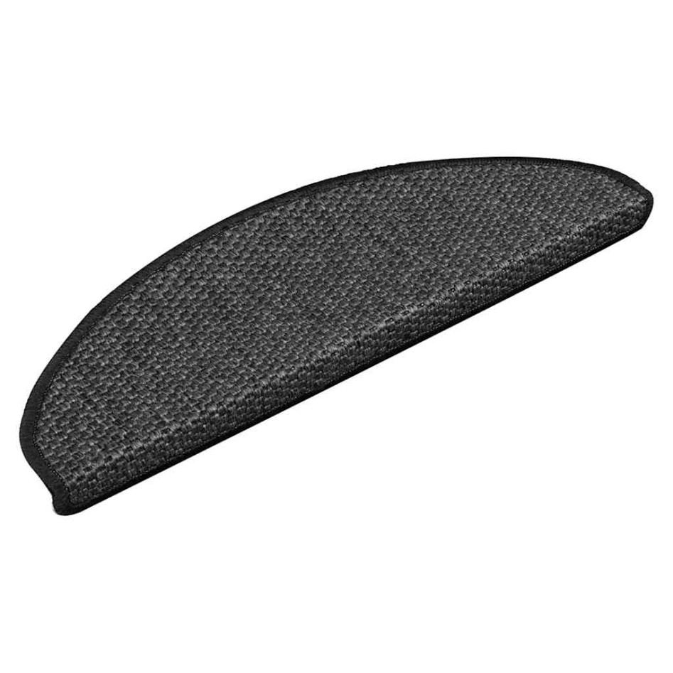 Alfombra autoadhesiva escalera sisal 15 uds antracita