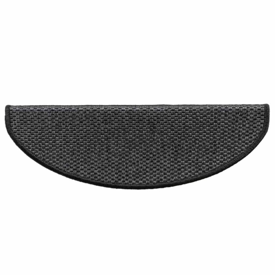 Alfombra autoadhesiva escalera sisal 15 uds antracita