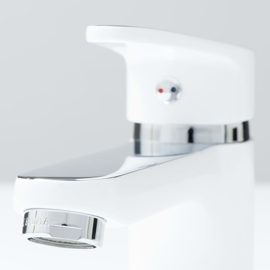 SCHÜTTE Grifo mezclador de lavabo ALASKA blanco y