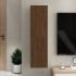 Mueble para TV de pared color roble marrón 30,5x30x110