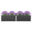 Arriate elevado de jardín WPC gris 200x50x54 cm